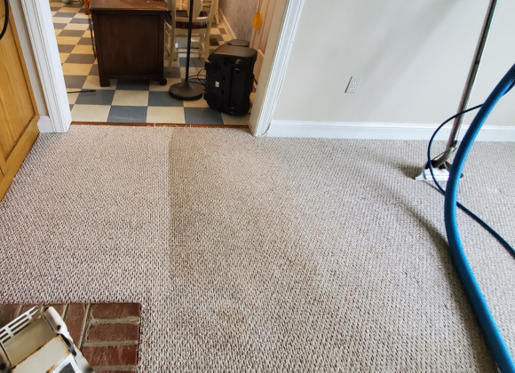 A carpet cleaning job for a residential home.